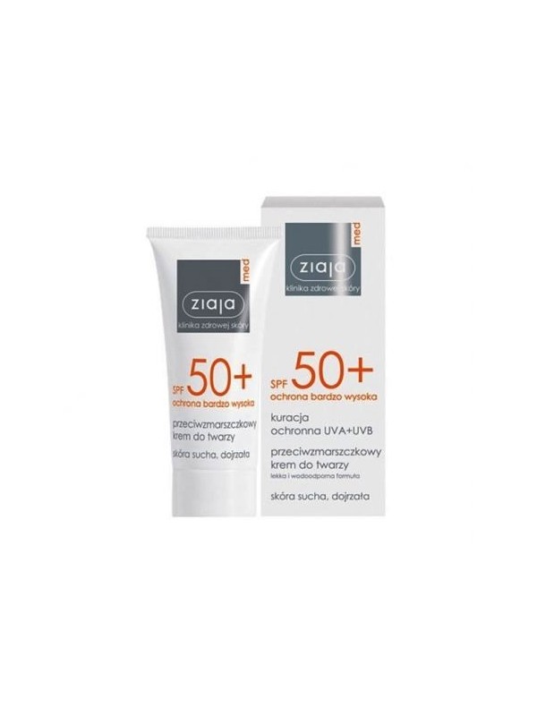 Ziaja Med Beschermende behandeling Anti-rimpel gezichtscrème voor de droge huid SPF50 + 50 ml