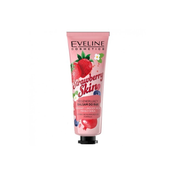 Eveline Strawberry Skin Regenerierender Handbalsam Granatapfel + Acai-Beeren + Sheabutter 50 ml