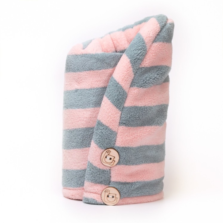 Trust My Sister Microfiber Haartulband Roze Grijs 1 Stuk