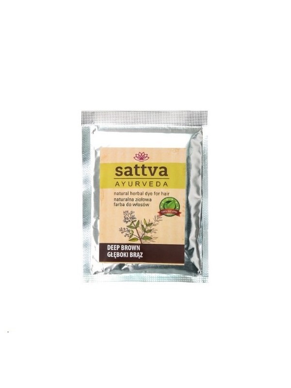 Sattva Ayurveda Natuurlijke Kruiden Haarverf Diep Bruin 10 gr