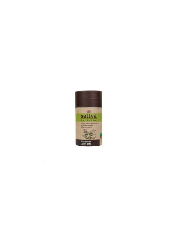 Sattva Ayurveda Natuurlijke Kruiden Haarverf Donkerbruin 150 gr