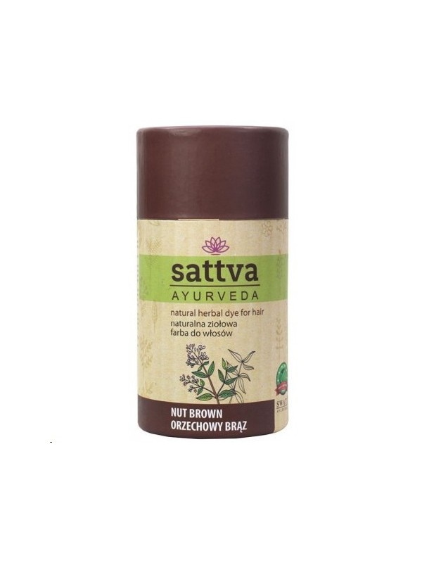 Sattva Ayurveda Natuurlijke Kruiden Haarverf Notenbruin 150 g