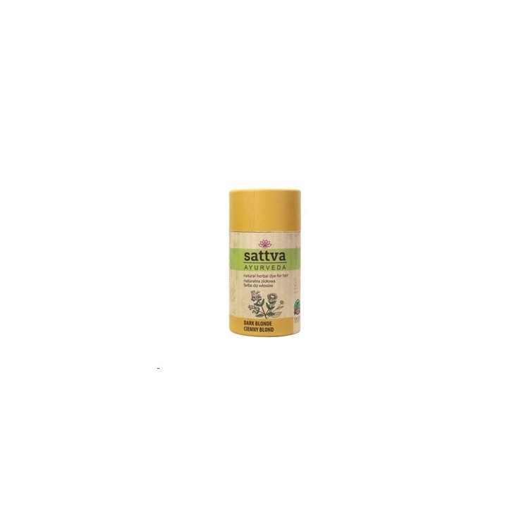Sattva Ayurveda Naturalna ziołowa Farba do włosów Ciemny Blond 150 g