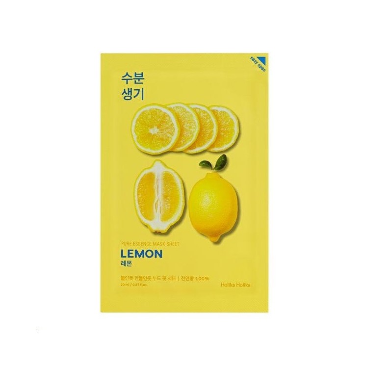 Holika Holika Pure Essence Mask Sheet - Gesichtsmaske mit Zitronenextrakt 23 g (16.10.2026)