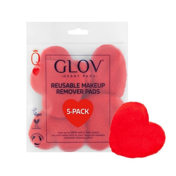 GLOV Heart Pads Wiederverwendbare Wattepads 5 Stück