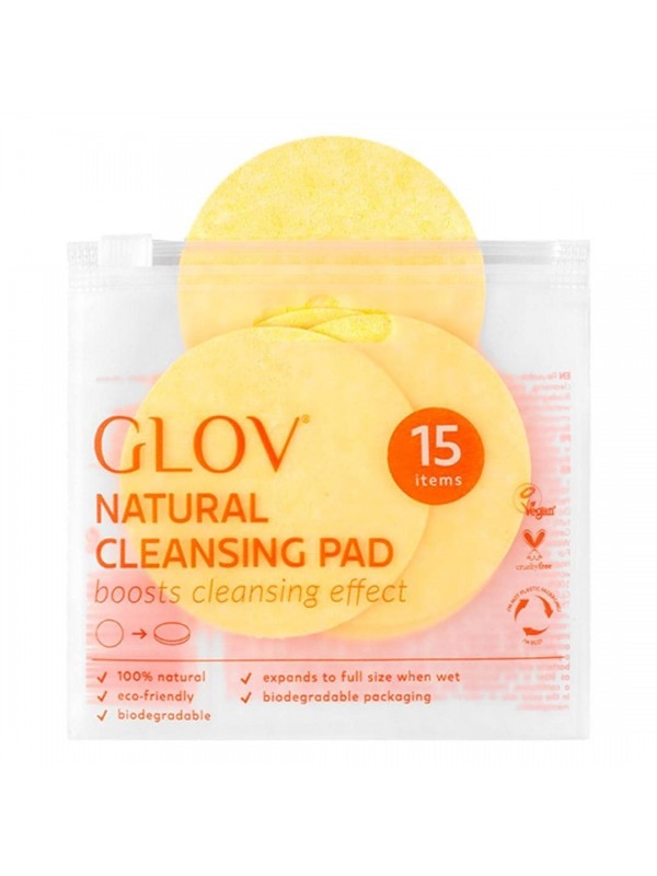 GLOV Natural Cleansing Biologisch afbreekbare reinigingspads 15 st