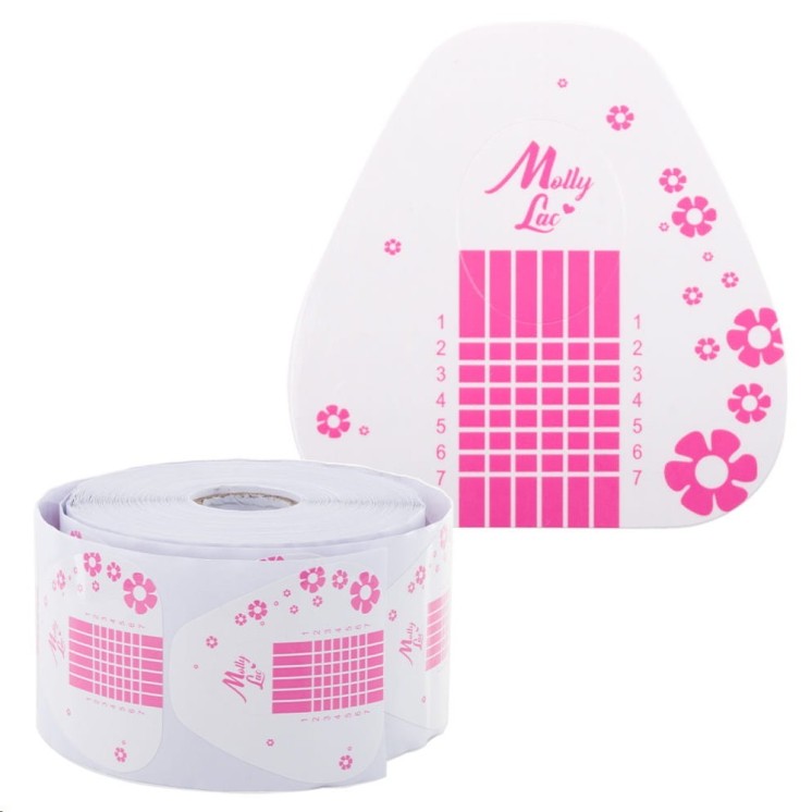 Шаблони для форм для нігтів MollyLac Basic Flowers 500 шт