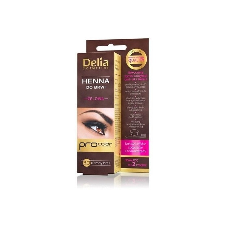 Delia Henna voor wenkbrauwen gel 3.0 Donkerbruin