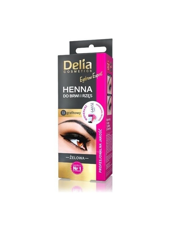 Delia Henna voor wenkbrauwen gel 1.1 Grafiet