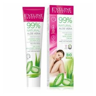 Eveline 99 % Natural Aloe Vera, ultra-sanftes Haarentfernungsset für Gesicht und Kinn, 20 ml