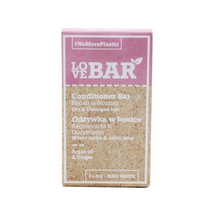 Love Bar Бальзам-ополіскувач для сухого та пошкодженого волосся Argan Oil & Ginger 2x30 г