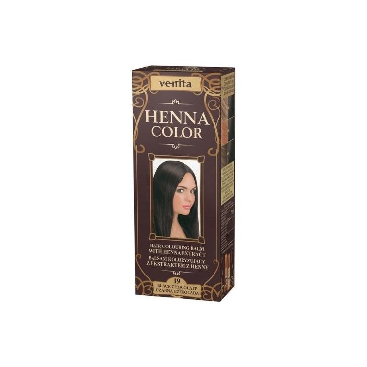 Venita Henna Color Coloring бальзам з екстрактом хни /19/ Чорний шоколад 75 мл