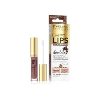 Eveline OH! MY LIPS Lippenvergrößernder Lipgloss mit Hyaluronsäure, Schokolade, 4,5 5 ml