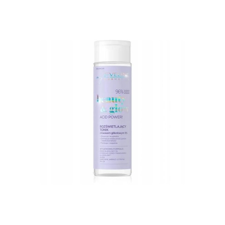 Eveline Beauty & Glow Zure Power ! Illuminating Toner met Glycolzuur 5 % 200 ml