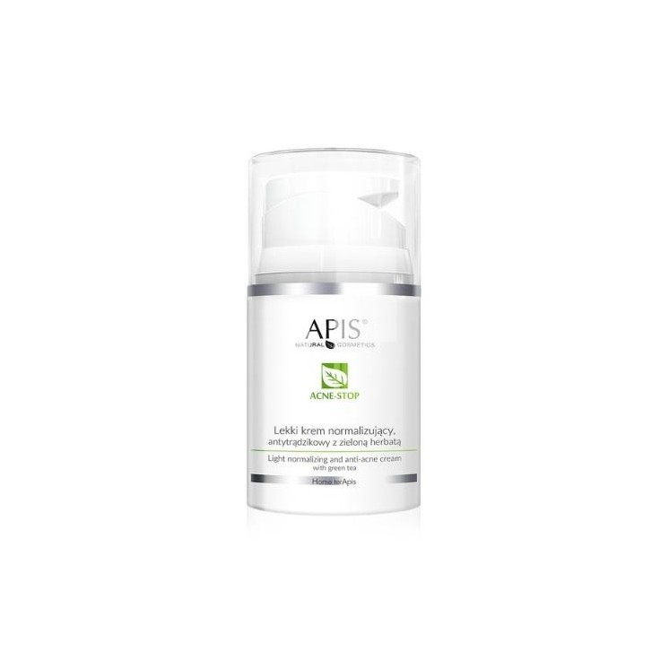 Apis Acne - Light Stop Normalisierende Anti-Akne-Gesichtscreme mit grünem Tee 50 ml