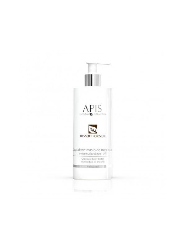 Apis Dessert for Skin chocolade lichaamsmassageboter met baobabolie en chili 500 ml