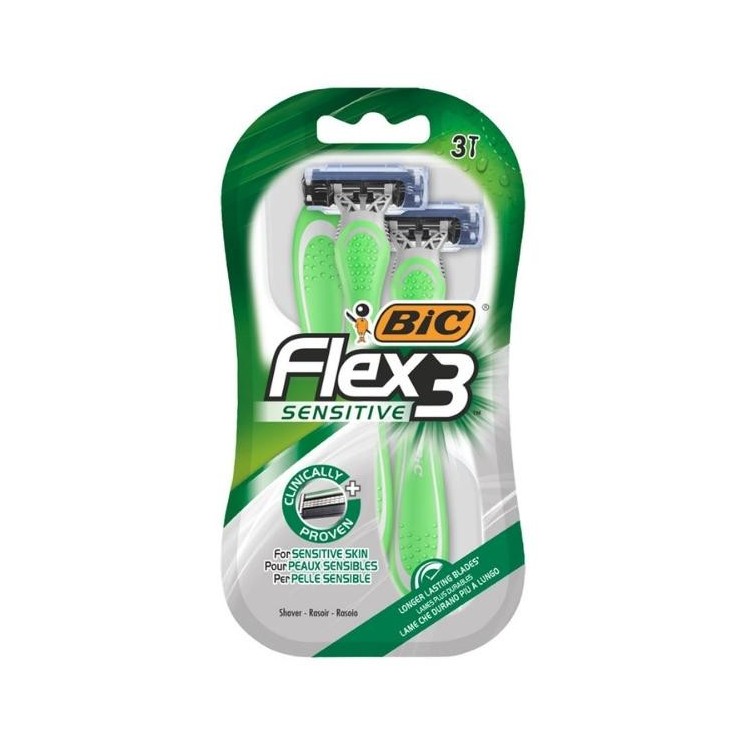 BIC Flex3 Sensitive Scheermes 3 stuks