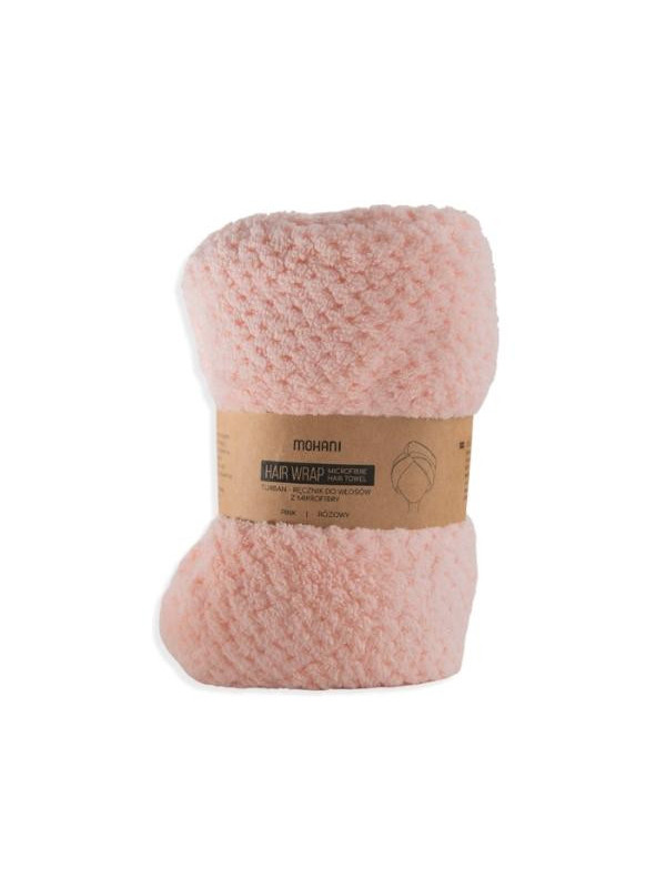 Mohani Turban Microfiber Hair Towel Pink verzorgt je haar