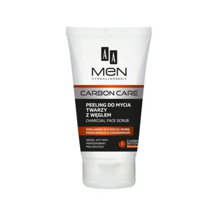 AA Men Carbon Care Face wash Peeling met houtskool