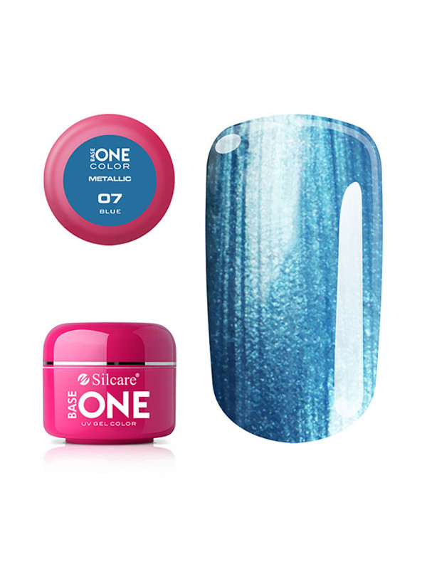 Silcare Base One Colour UV Gel /07/ One Metallic Blue 5 g