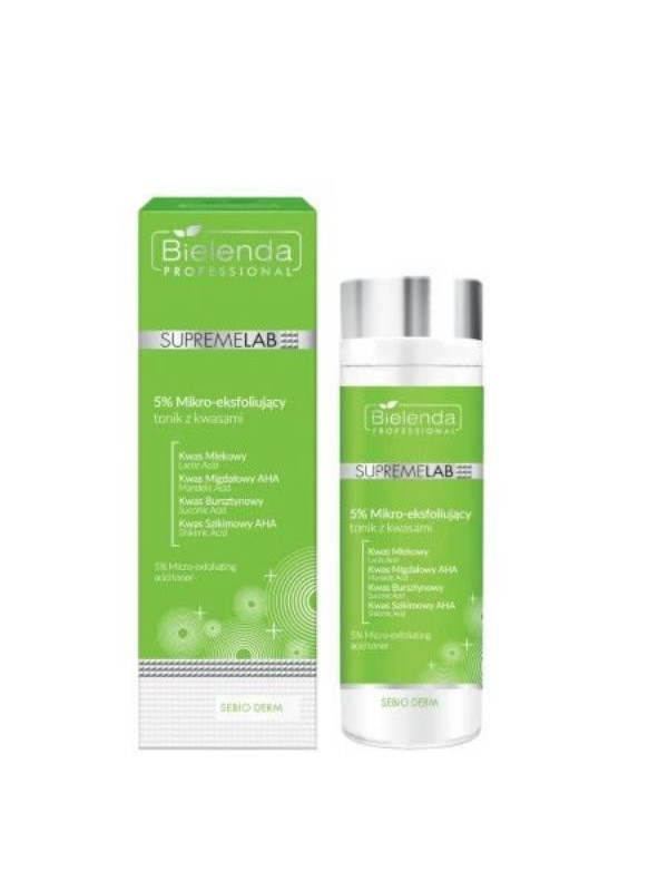 Bielenda SUPREMELAB Sebio Derm Gezichtstoner met zuren 5 % micro-exfoliërend