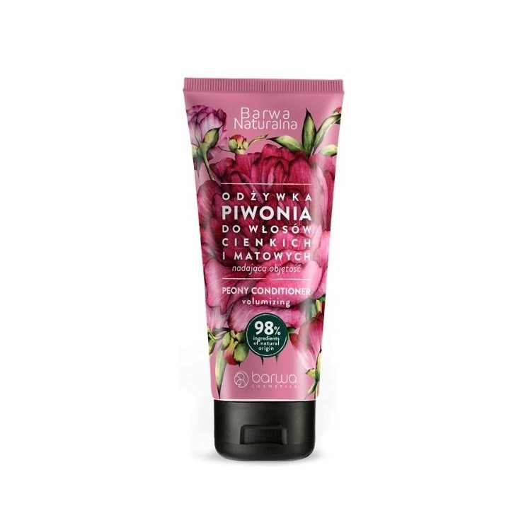 Barwa Naturalna volumensteigernder Pfingstrosen-Haarconditioner in einer 200-ml-Tube