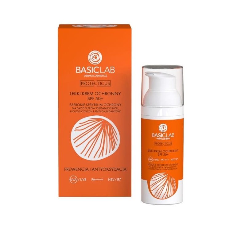 BasicLab Protecticus Leichte Schutzcreme SPF50 + Vorbeugung und Antioxidation 50 ml
