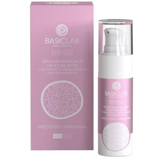 BasicLab Esteticus Hautstrukturregenerierendes Serum mit 1% Ceramiden für Elastizität und Regeneration, 30 ml