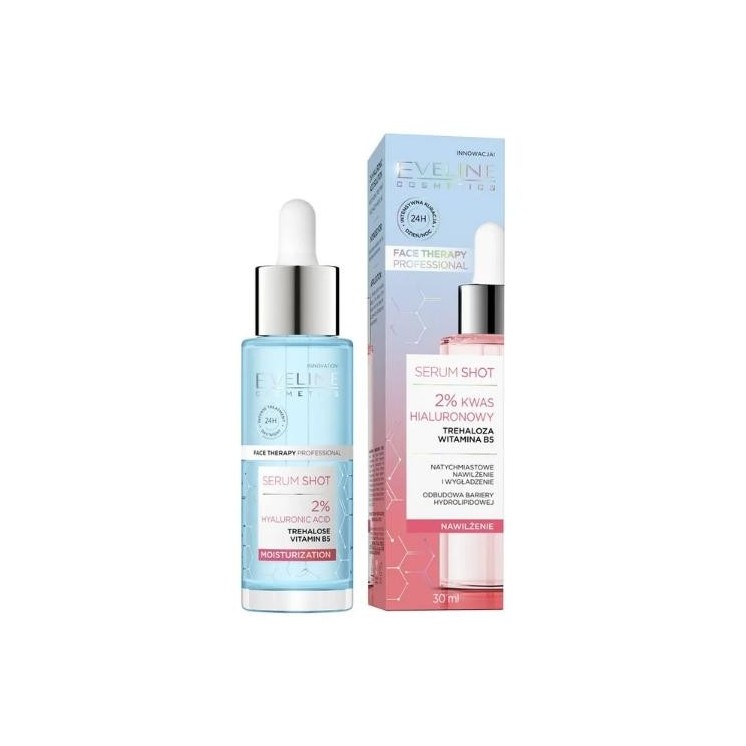 Eveline Serum Shot Treatment 2% Hyaluronic acid для обличчя, шиї та декольте 30 мл