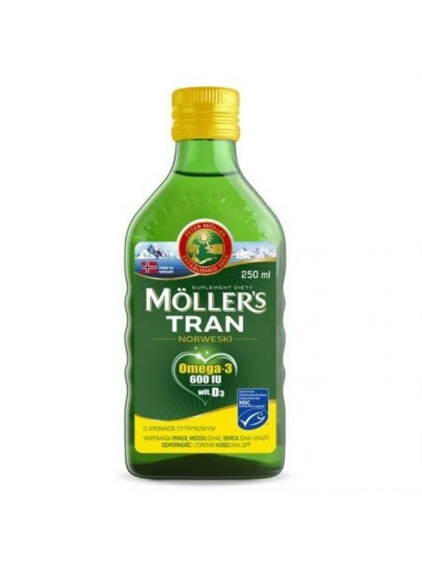 Moller's Noorse Omega-3 visolie met citroensmaak 250 ml