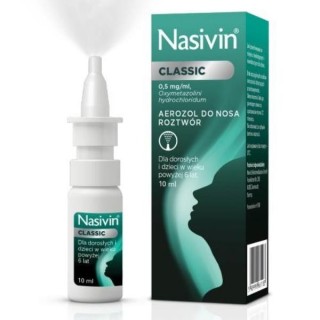 Nasivin Classic 0,05% Спрей назальний 10 мл