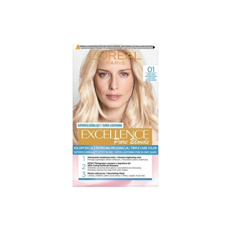 L'oreal Excellence Pure Blonde Haarverf /01/ Ultra-Bright Natural Blond