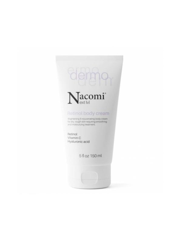 Nacomi Next Level Dermo Verhelderende en verjongende bodycrème met retinol en vitamine C 150 ml