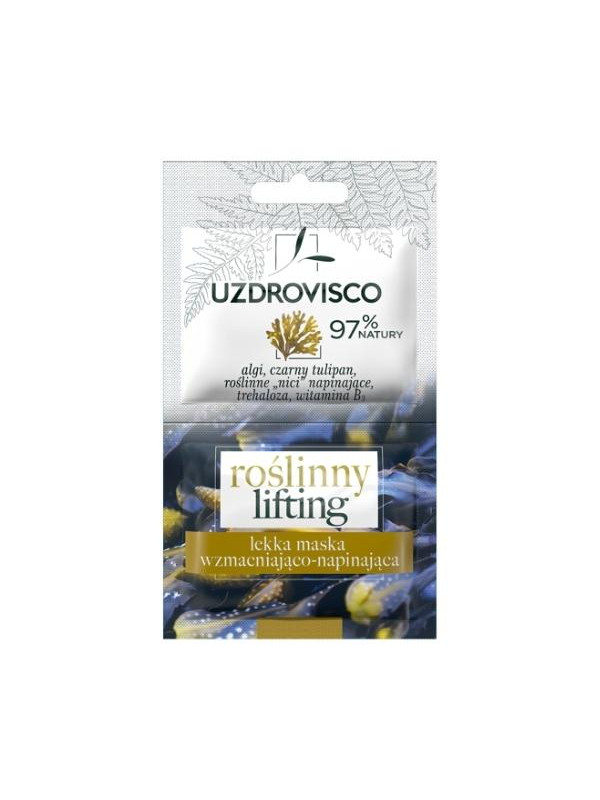 Uzdrovisco Plant Light Lifting Versterkend en verstevigend masker Algen en Zwarte Tulp 10 ml