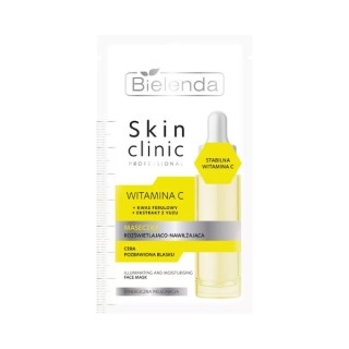 Bielenda Skin Clinic Professional Освітлююча та зволожуюча маска з вітаміном С 8 г