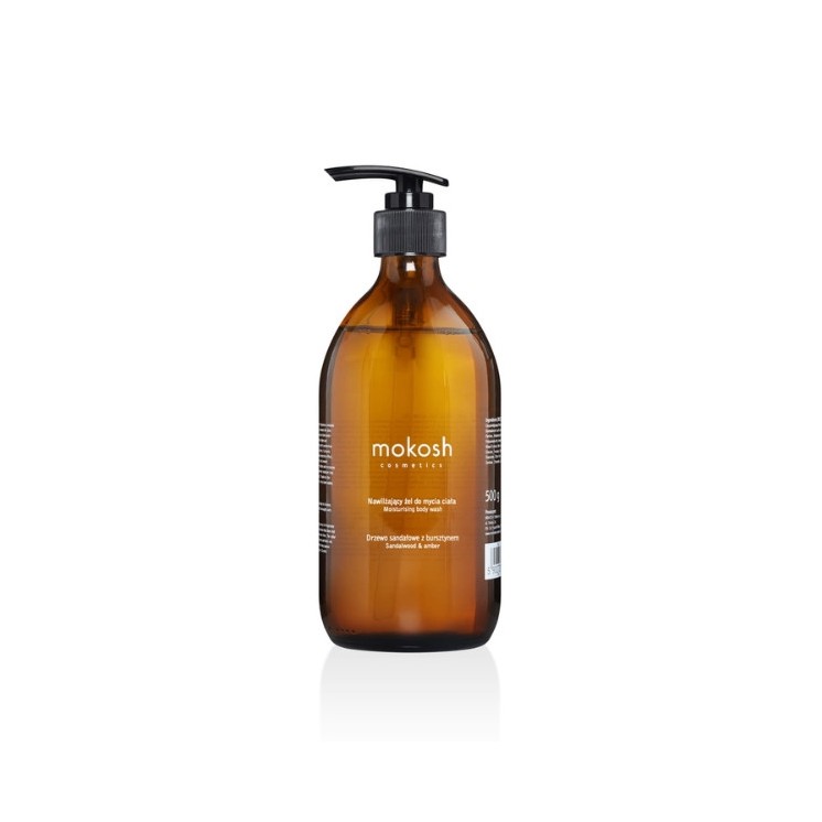 Mokosh hydraterende body wash gel Sandelhout met amber 500 g