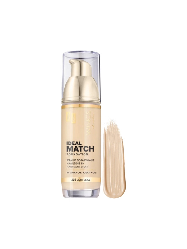 AA Wings of Color Ideal Match Foundation /205 Beige Light 35 ml