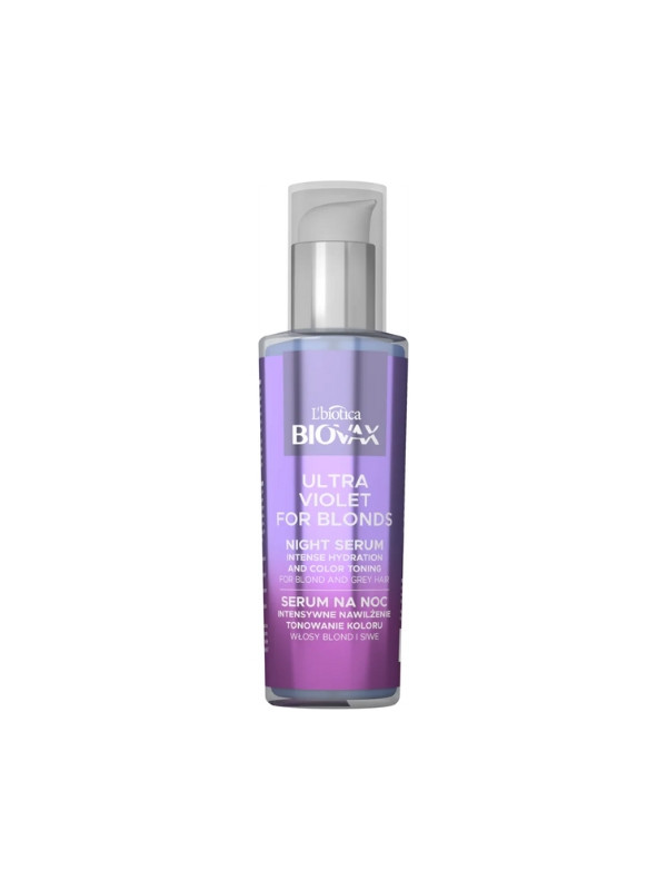 Biovax Ultra Violet intensief regulerend Serum voor blond en grijs haar 's nachts 100 ml