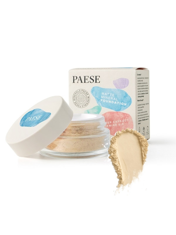 Paese Minerals Matten Bedekkende Foundation /101W/ Beige 7 gr