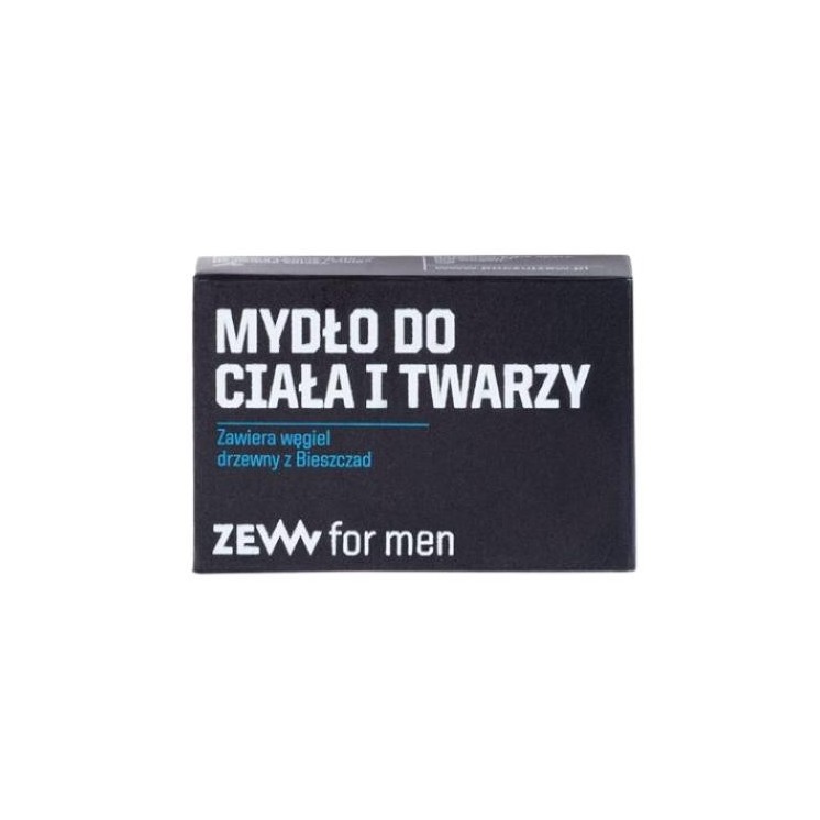 Zew For Men Zeep voor gezicht, lichaam en haar voor mannen met houtskool uit Bieszczad 85 ml
