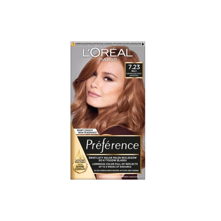 L'oreal Preference Haarverf /7.23/ Blond Opalescent-gold Deep Rose Gold