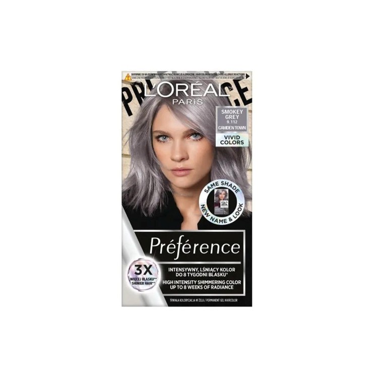 L'oreal Preference Vivid Colors Haarverf /9.112/ Smokey Grey