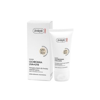 Ziaja Med SPF 50+ Getinte gezichtscrème voor de normale en vasculaire huid Lichte tint 50 ml
