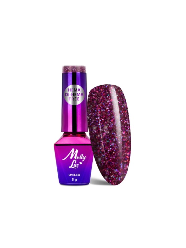 MollyLac /633/ Spotlight hybride nagellak Passionate 5 ml