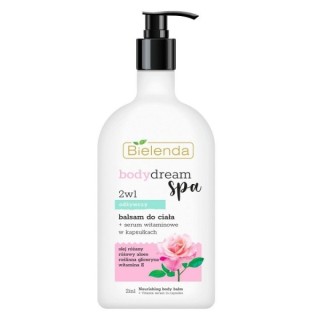 Bielenda Body Dream Spa 2in1 nährender Körperbalsam + Serum in Kapseln Rose 350 ml