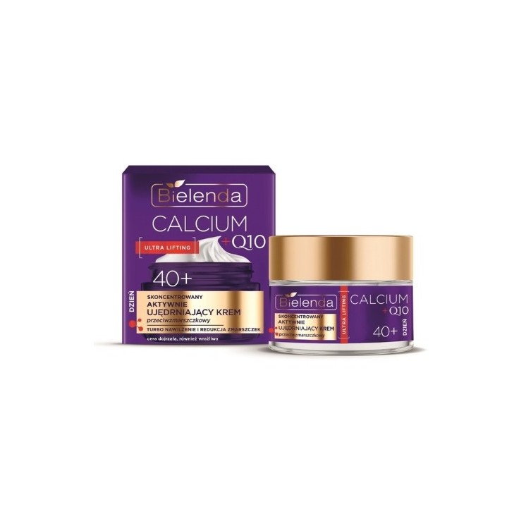 Bielenda CALCIUM + Q10 Konzentrierte, straffende Anti-Falten-Gesichtscreme für 40+ Personen, 50 ml