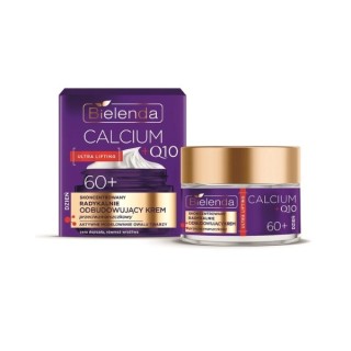 Bielenda CALCIUM + Q10 geconcentreerde radicaal herbouwende anti-rimpel gezichtscrème 60+ voor de dag 50 ml
