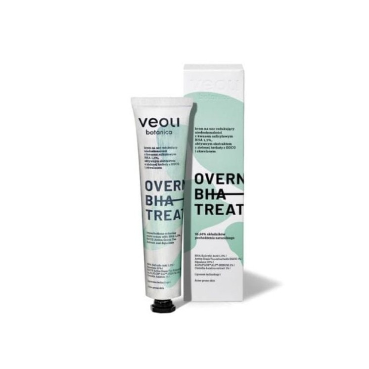 Veoli Botanica Overnight BHA Treatment reduziert Unreinheiten. Nachtgesichtscreme 50 ml