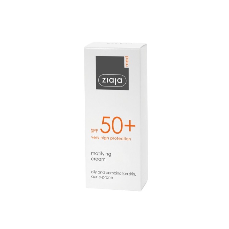 Матуючий крем для обличчя Ziaja Med Protective Treatment SPF50 + 50 мл