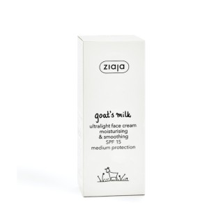 Ziaja Ziegenmilch Ultraleichte anti-age Feuchtigkeits- und Energiecreme mit UVA- und UVB-Filtern SPF15 Mittlerer Schutz 50 ml